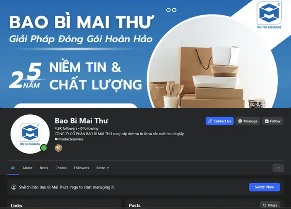 Fanpage Bao Bì Mai Thư