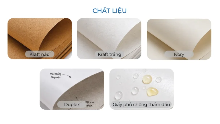 Chất liệu khay giấy
