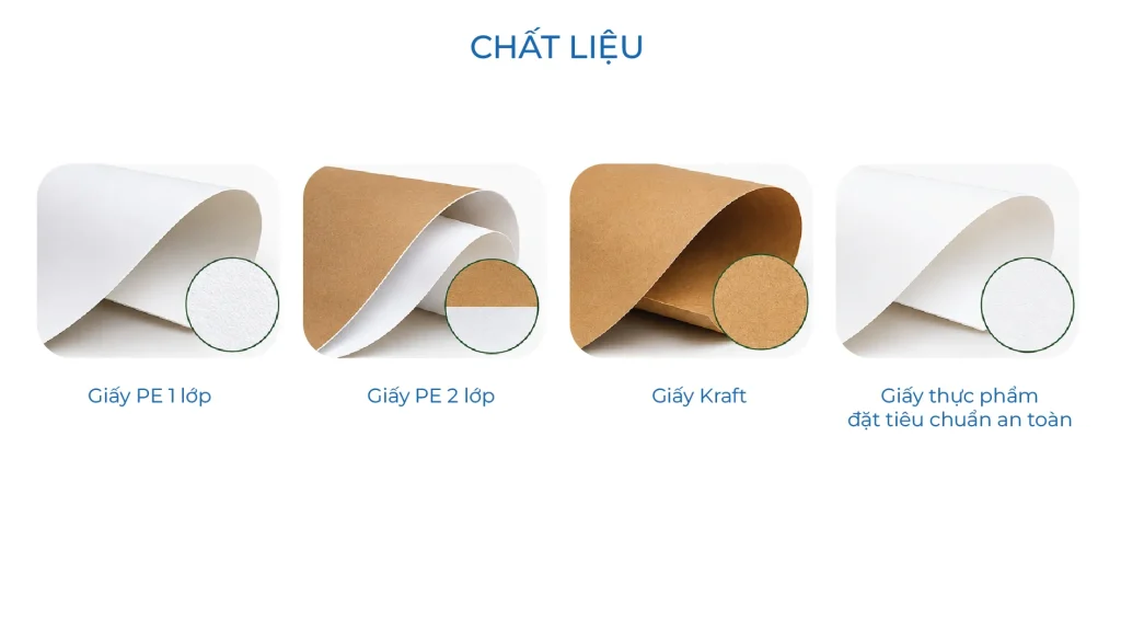 Chất liệu ly giấy