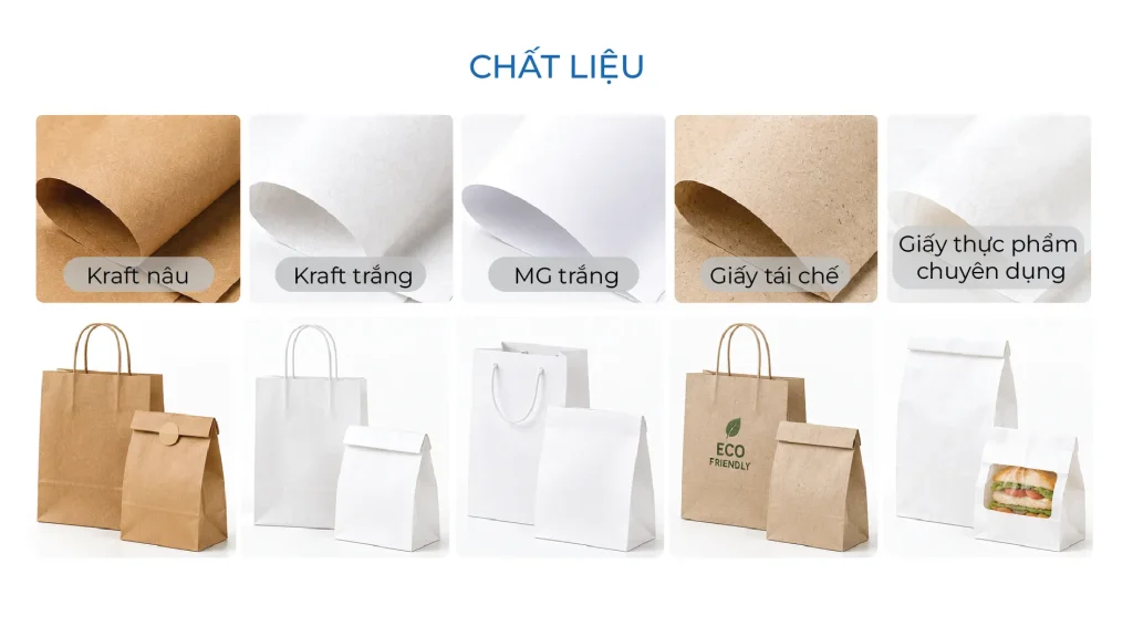 Chất liệu túi giấy quai dẹt