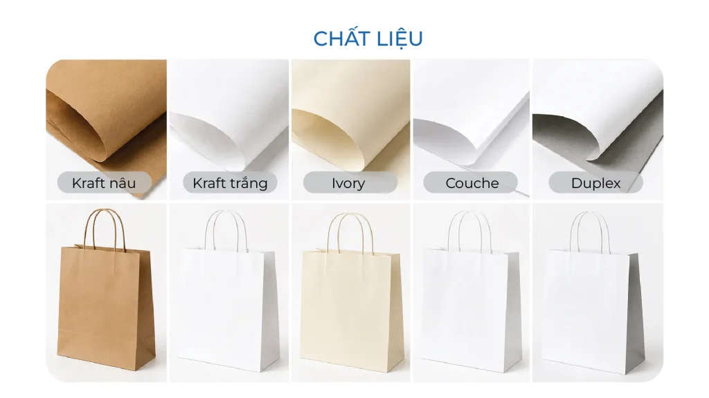 Chất liệu túi giấy quai xoắn