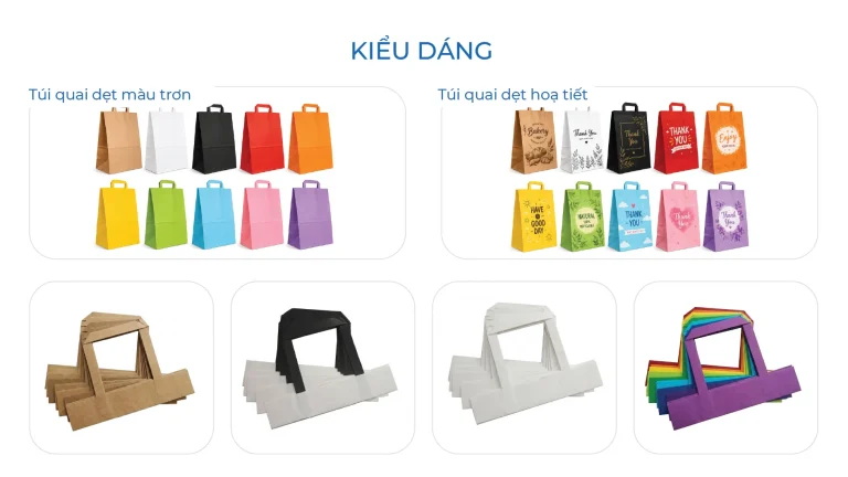Kiểu dáng túi giấy quai dẹt