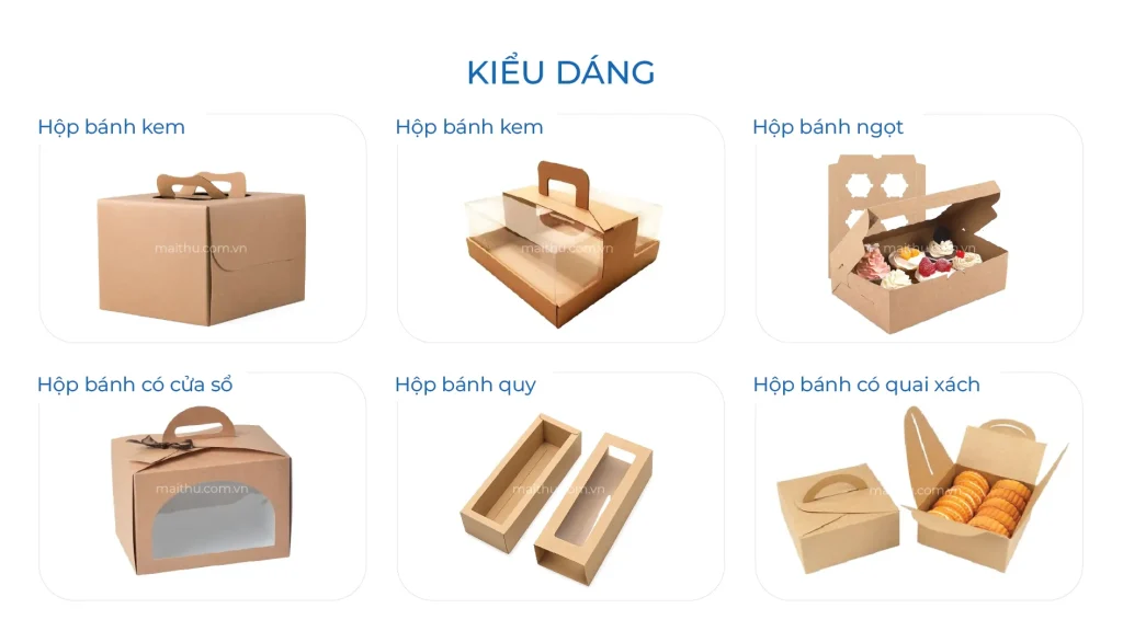 Kiểu dáng Hộp đựng bánh
