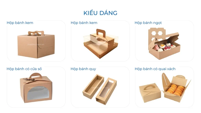Kiểu dáng Hộp đựng bánh