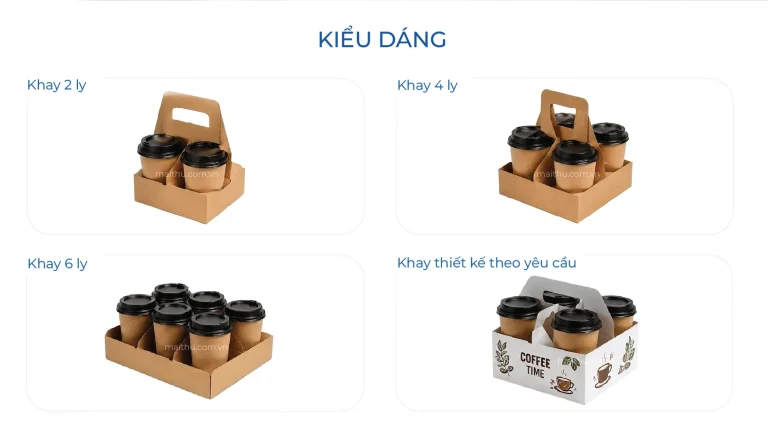 Kiểu dáng Khay đựng ly