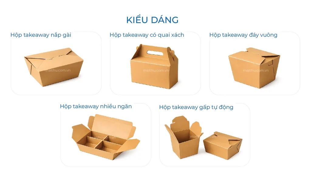 Kiểu dáng hộp Takeaway