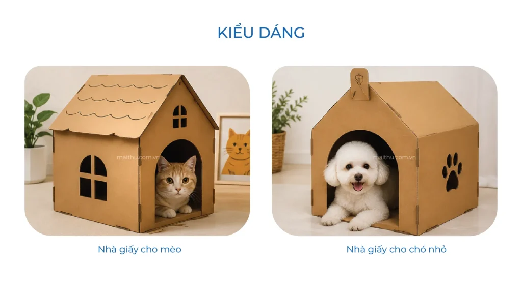 Kiểu dáng nhà thú cưng bằng giấy
