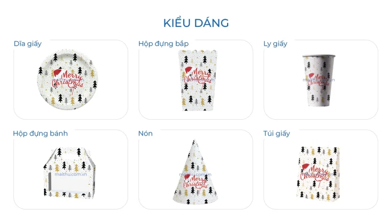 Kiểu dáng set trang trí tiệc