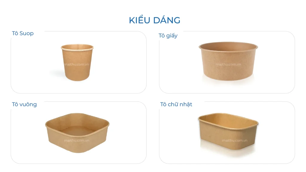 Kiểu dáng tô giấy