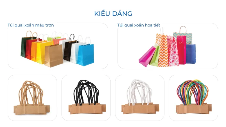 Kiểu dáng túi giấy quai xoắn
