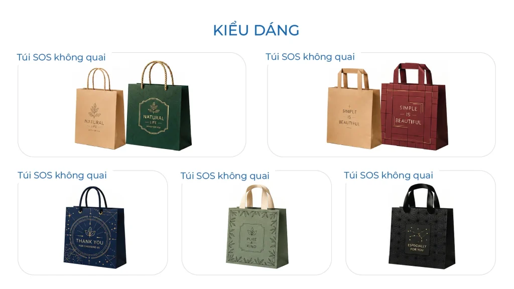 Kiểu dáng túi giấy shopping