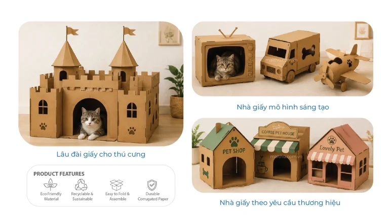 Mẫu nhà thú cưng bằng giấy