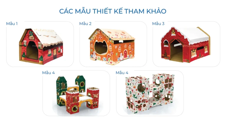 Mẫu tham khảo nhà thú cưng bằng giấy